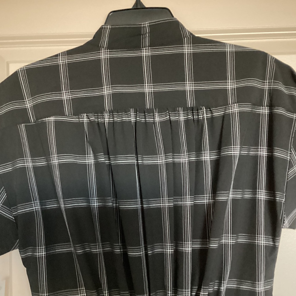 Calvin Klein Windowpane Plaid Cap Sleeve Midi Shirtdress, size 10 - Picture 11 of 12